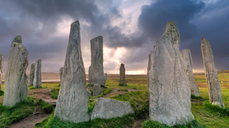 the ancient standing stones of callanish or calanais on lewis