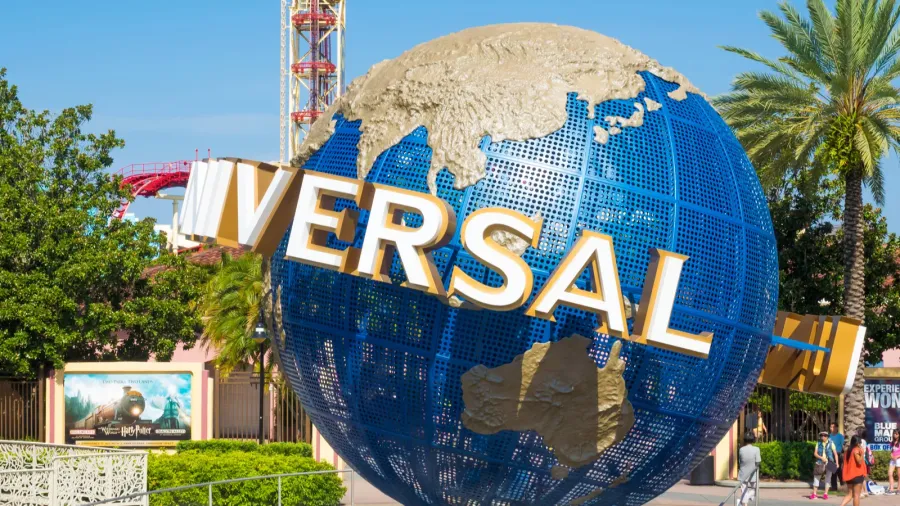 the famous globe at the universal theme parks in florida