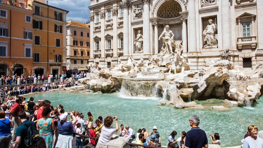 the historic trevi fountain a popular tourist destination in rome