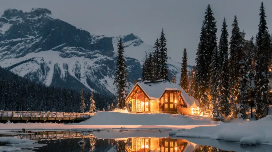 the lodge is twenty minutes west of lake louise originally