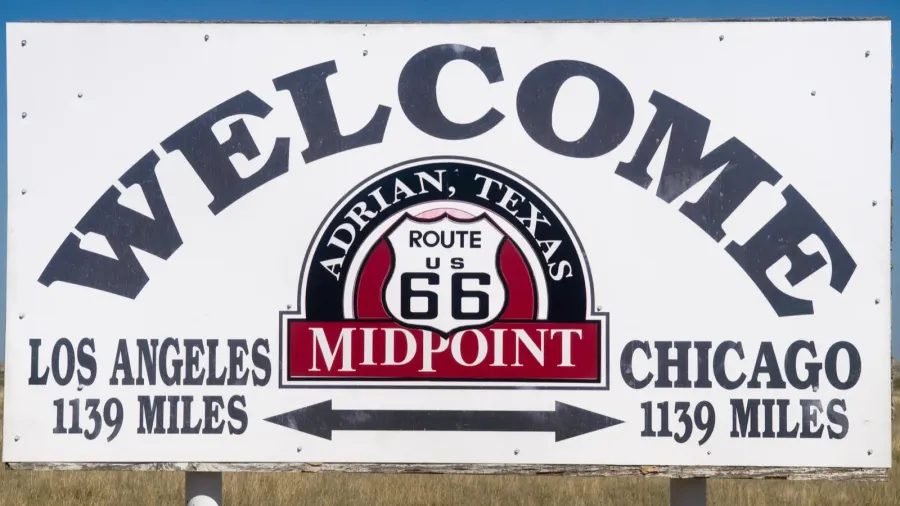 the midway point along route 66