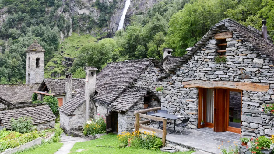 the rural village of foroglio on bavona valley