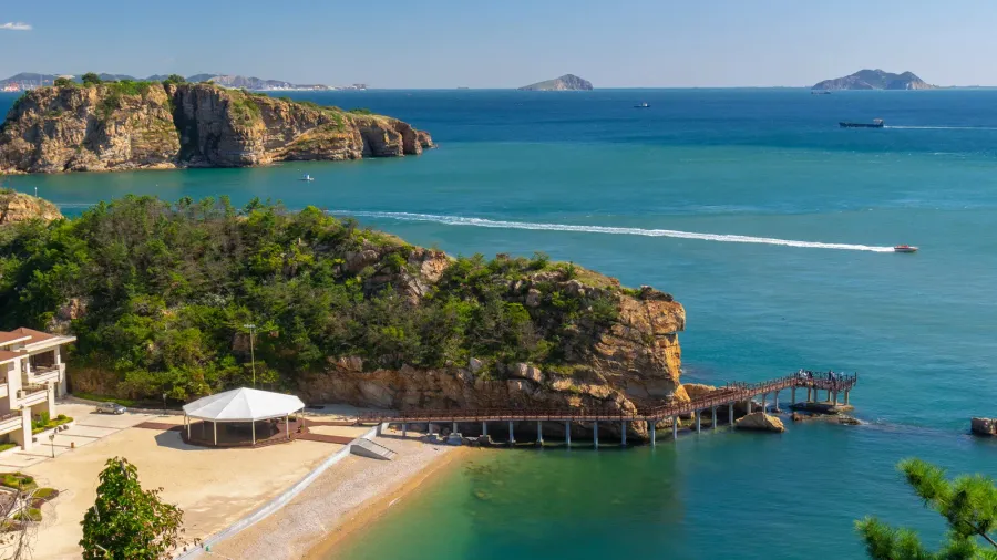 the scenery of dalian golden stone national geopark and coastal