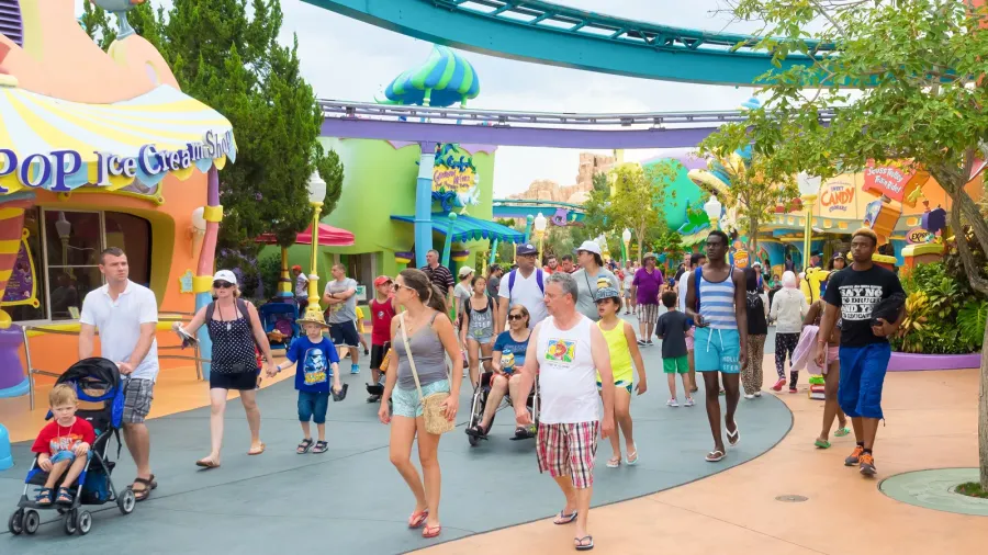 the seuss landing area at universal studios islands of adventure