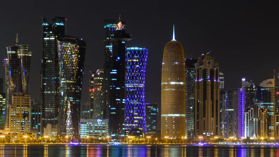 the skyline of doha qatar