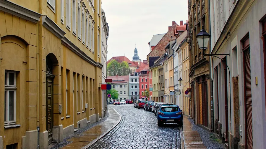 the typical buildings in goerlitz center germany