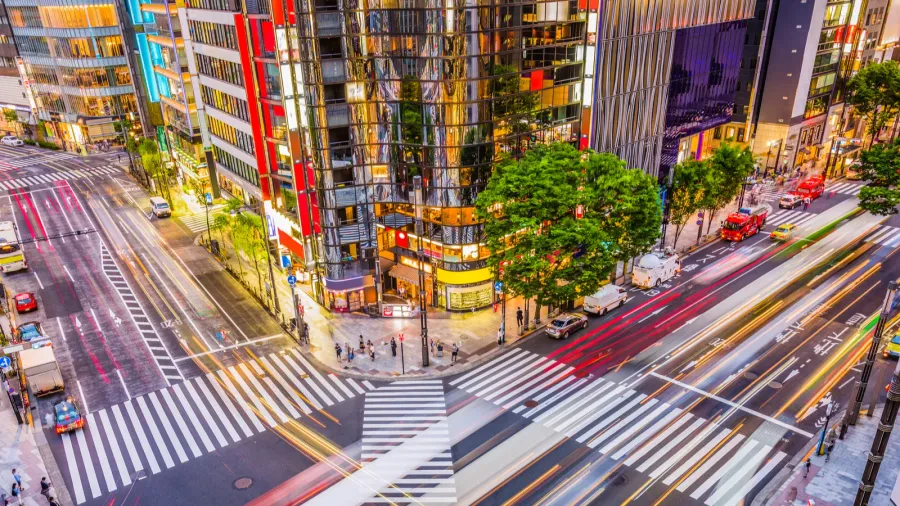 tokyo japan in the ginza district