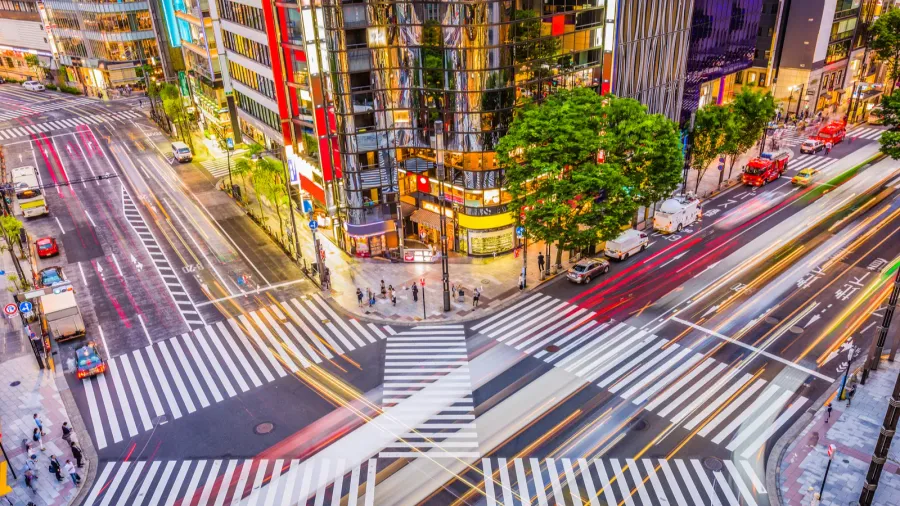 tokyo japan in the ginza district