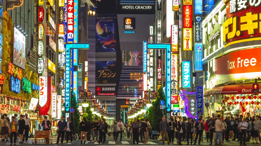tokyo japan  june 11 2019 godzilla head at shinjuku