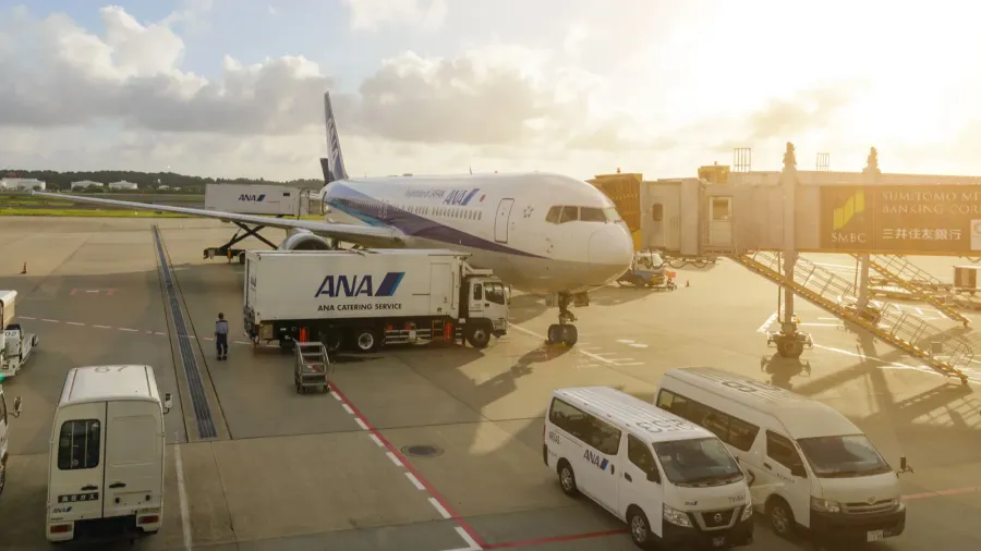 tokyo  july 2018 all nippon airways ana aircraft and