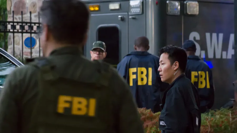 toronto canada  10 09 2018 actors wearing fbi uniform