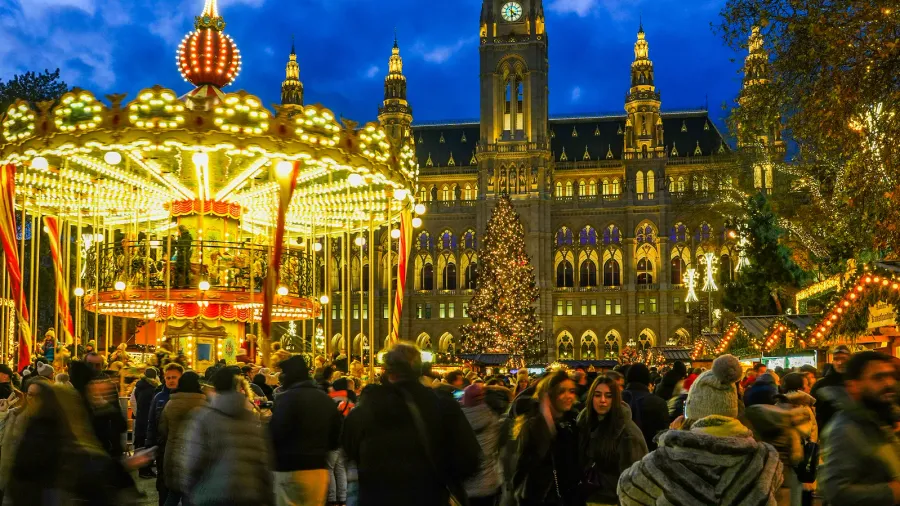 traditional christmas decorations in vienna austria europe
