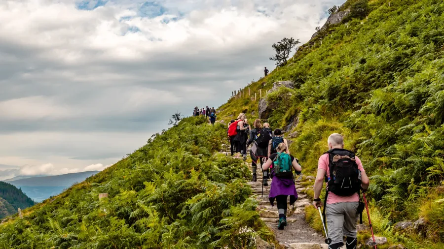 ben nevis  uk  august 24 2019 people hike