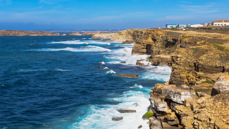 rock view background near cape carvoeiro peniche portugal europe