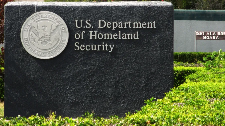 us department of homeland security  sign