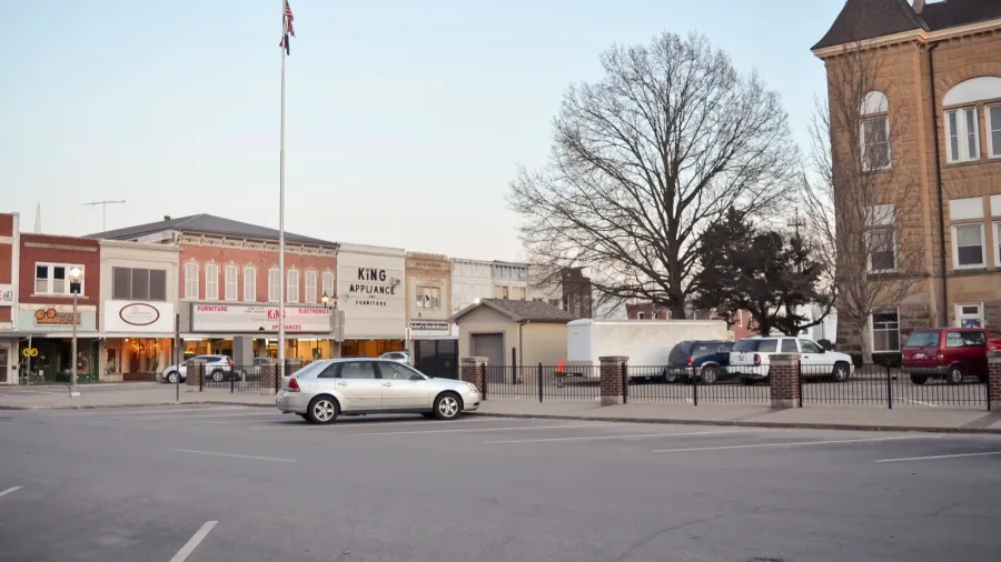 kirksville missouri  usa  april 14 2019 downtown kirksville