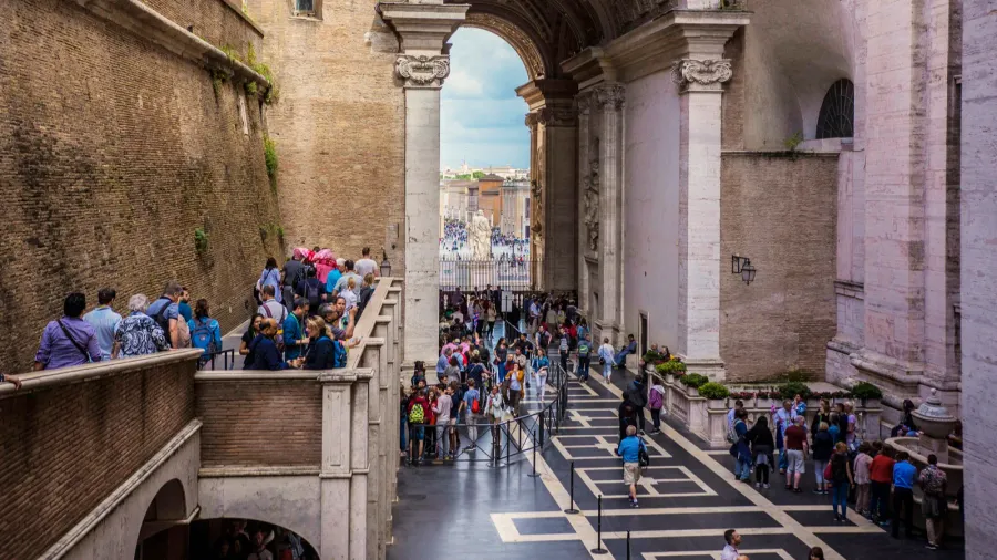 vatican  june 2018 entrance into st peters basilica building