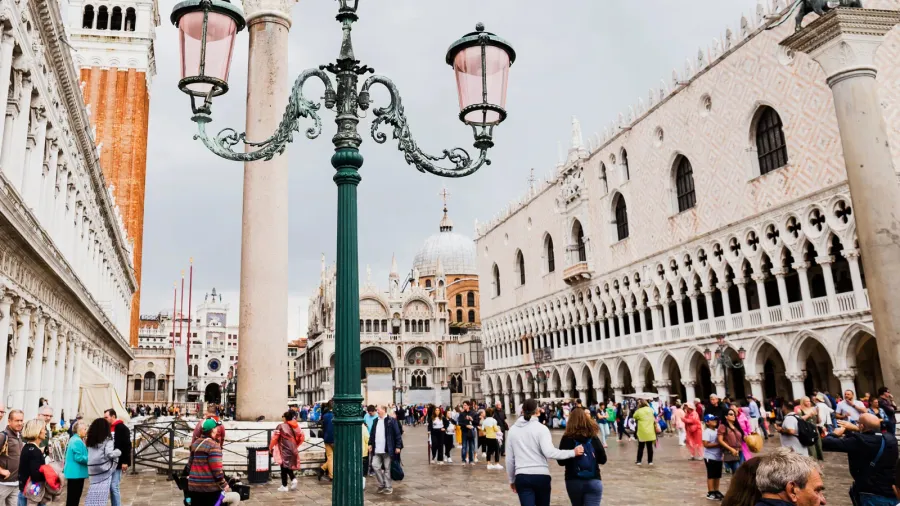 venice italy  september 24 2019 people walking near saint