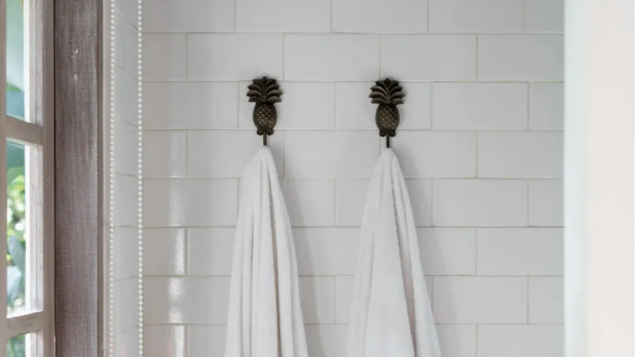 vertical photo of two dry clean and fresh towel on