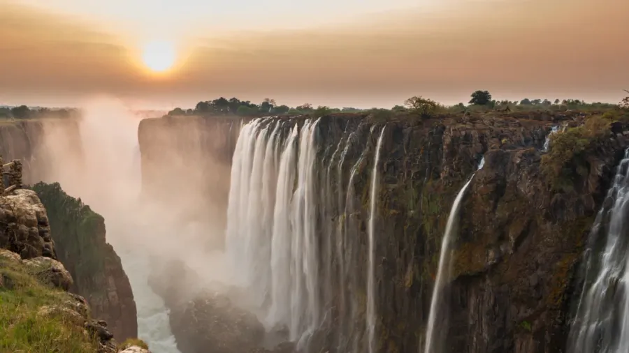 victoria falls sunset