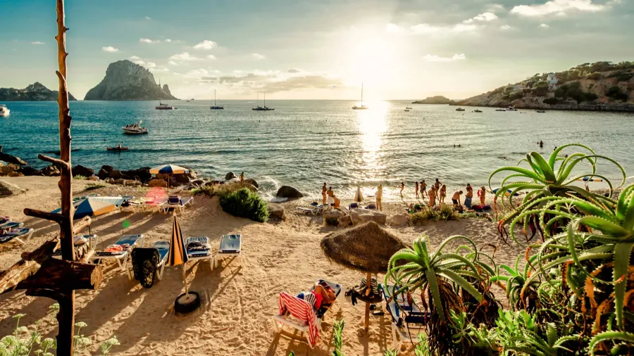 view of cala dhort beach ibiza