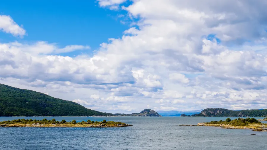view of lapataia bay to beagle channel terra del fuego