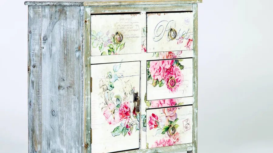 vintage bedside table in the style of provence