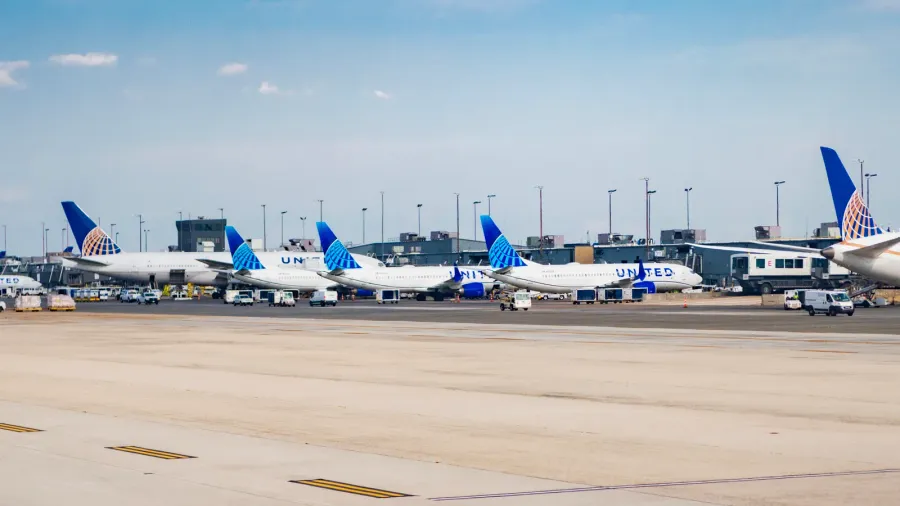 United Airlines plane, Washington D.C., USA.