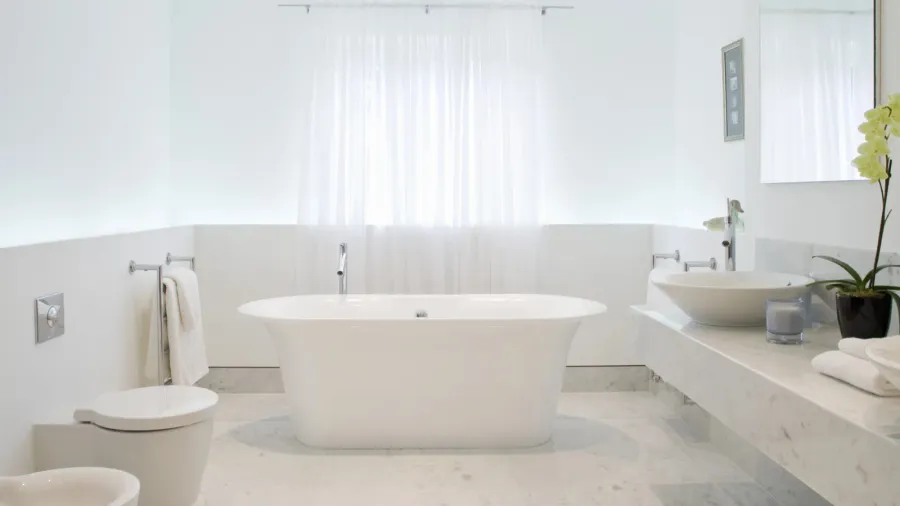 white bathroom