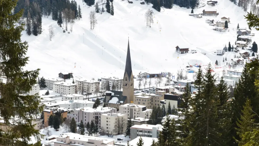 winter view of davos
