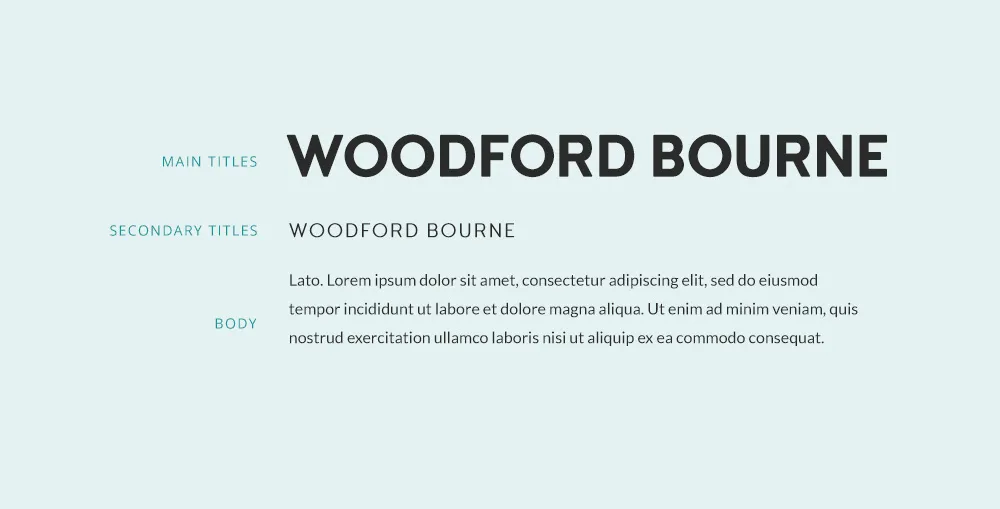 Free font similar to Brandon Grotesque - Woodford Bourne font and a pairing example.