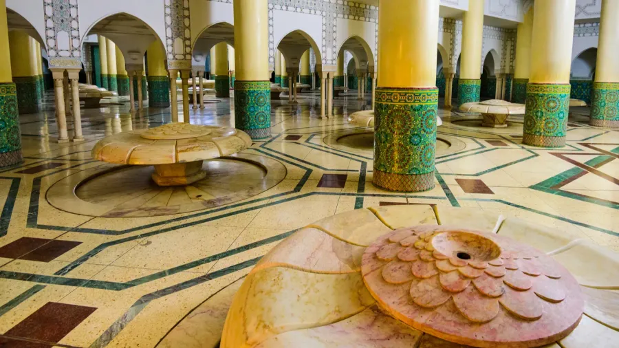 wudu wash room of hassan ii grand mosque