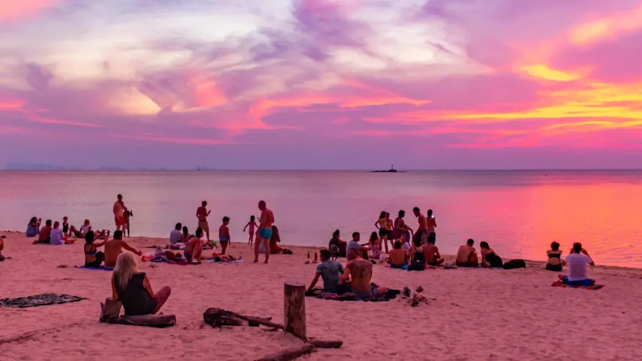 zen beach sunset koh phangan thailand