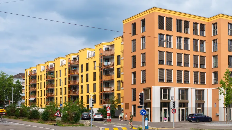 zurich switzerland  july 2 2023 contemporary modern residential buildings