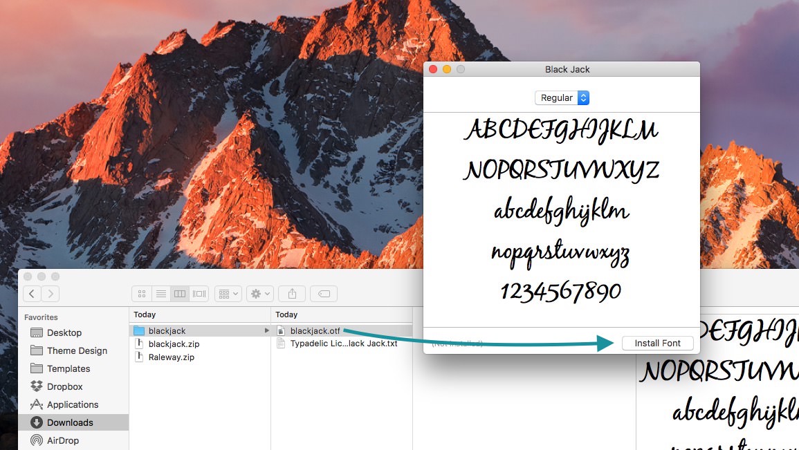 Blackjack font free for mac