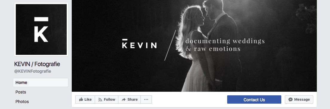 Facebook page cover inspiration - image with text and logo