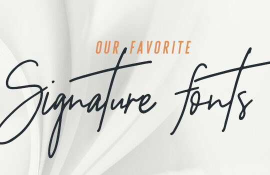 A list of free and premium signature style fonts for logos and branding