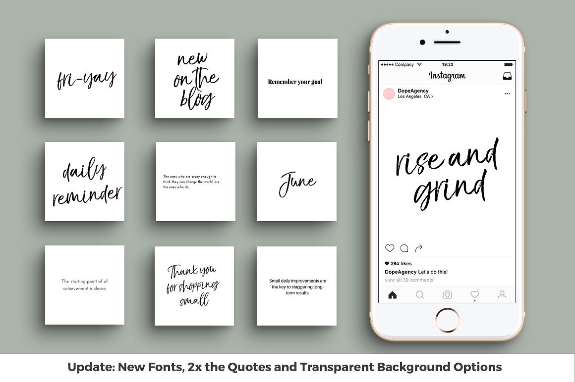 Ready-to-use quote templates for Instagram. Business themed.