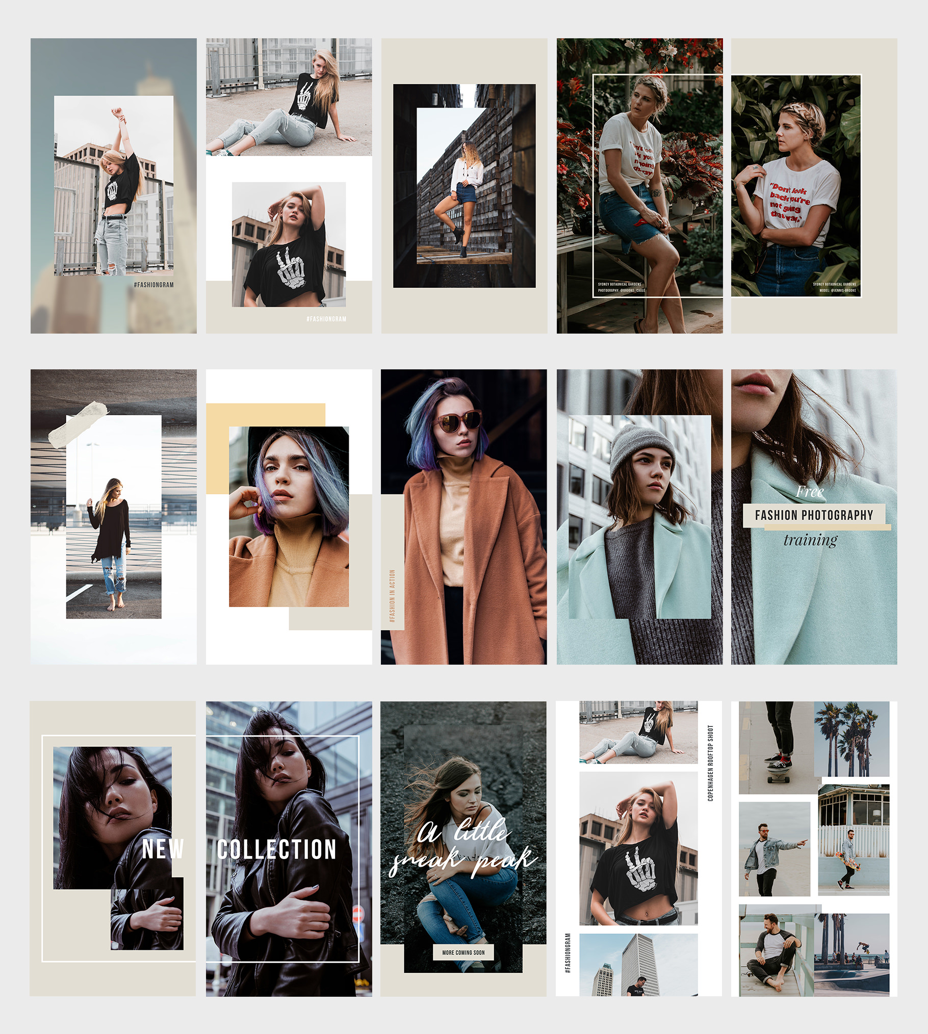 Easy to use Instagram stories templates for fashion and lifestyle bloggers.