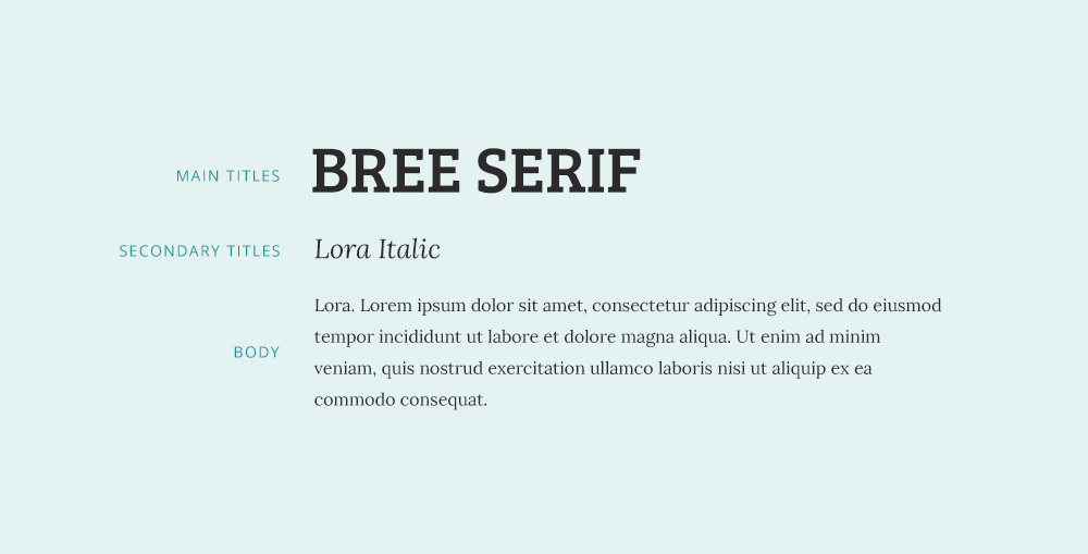 Bree Serif font pairing for website