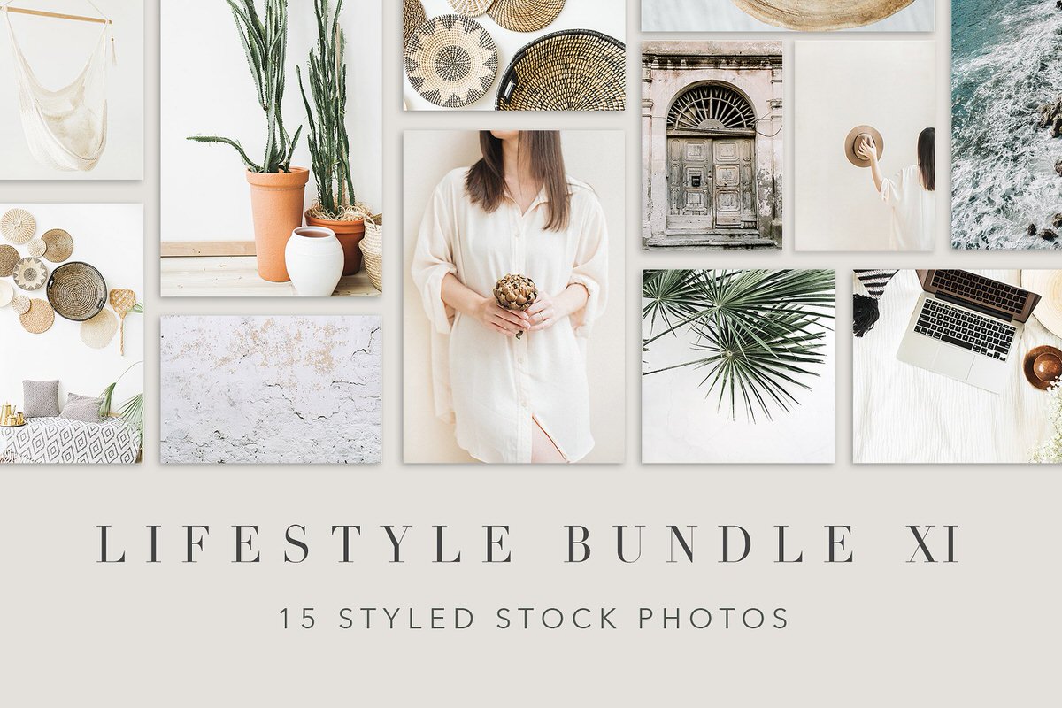 Styled stock photography bundle with 15 images.