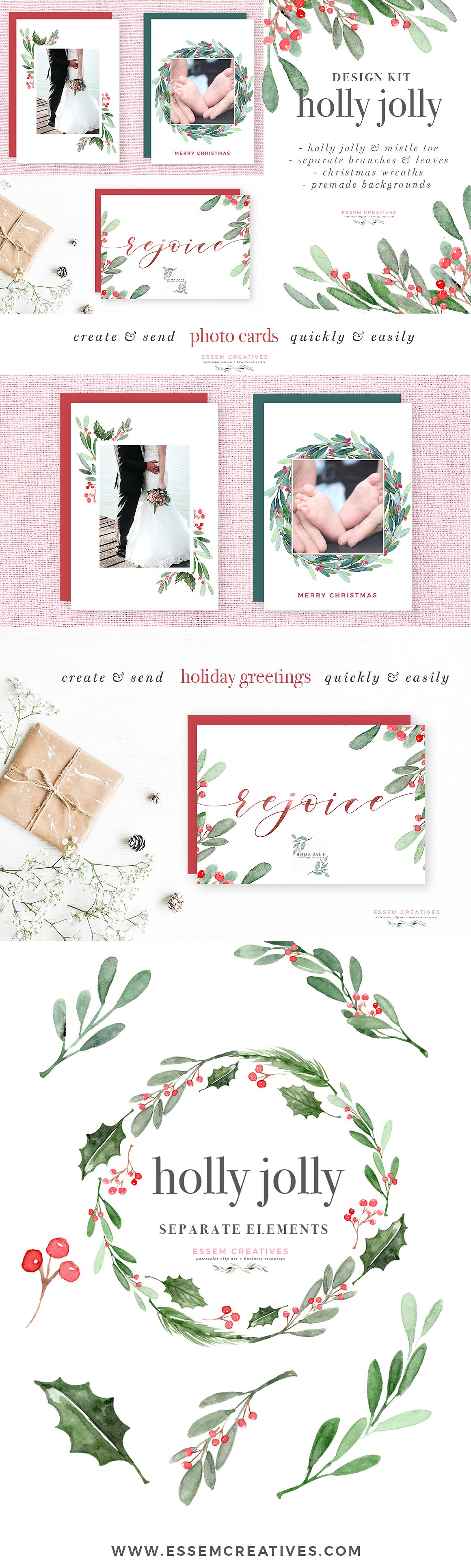Christmas Typography Christmas Photo Overlays Christmas Clipart INSTANT DOWNLOAD Commercial Use Chalkboard Christmas Clipart