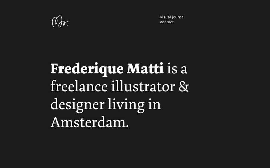 An example of a dark freelance portfolio website.