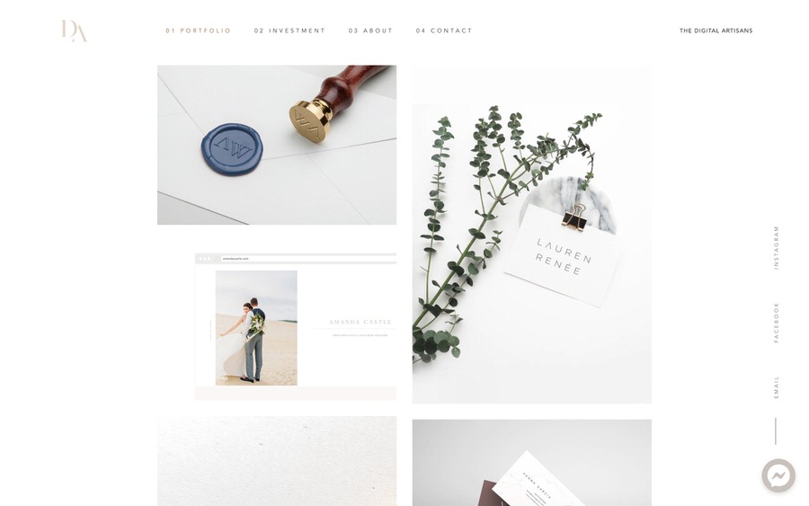 Elegant and delicate portfolio website example.