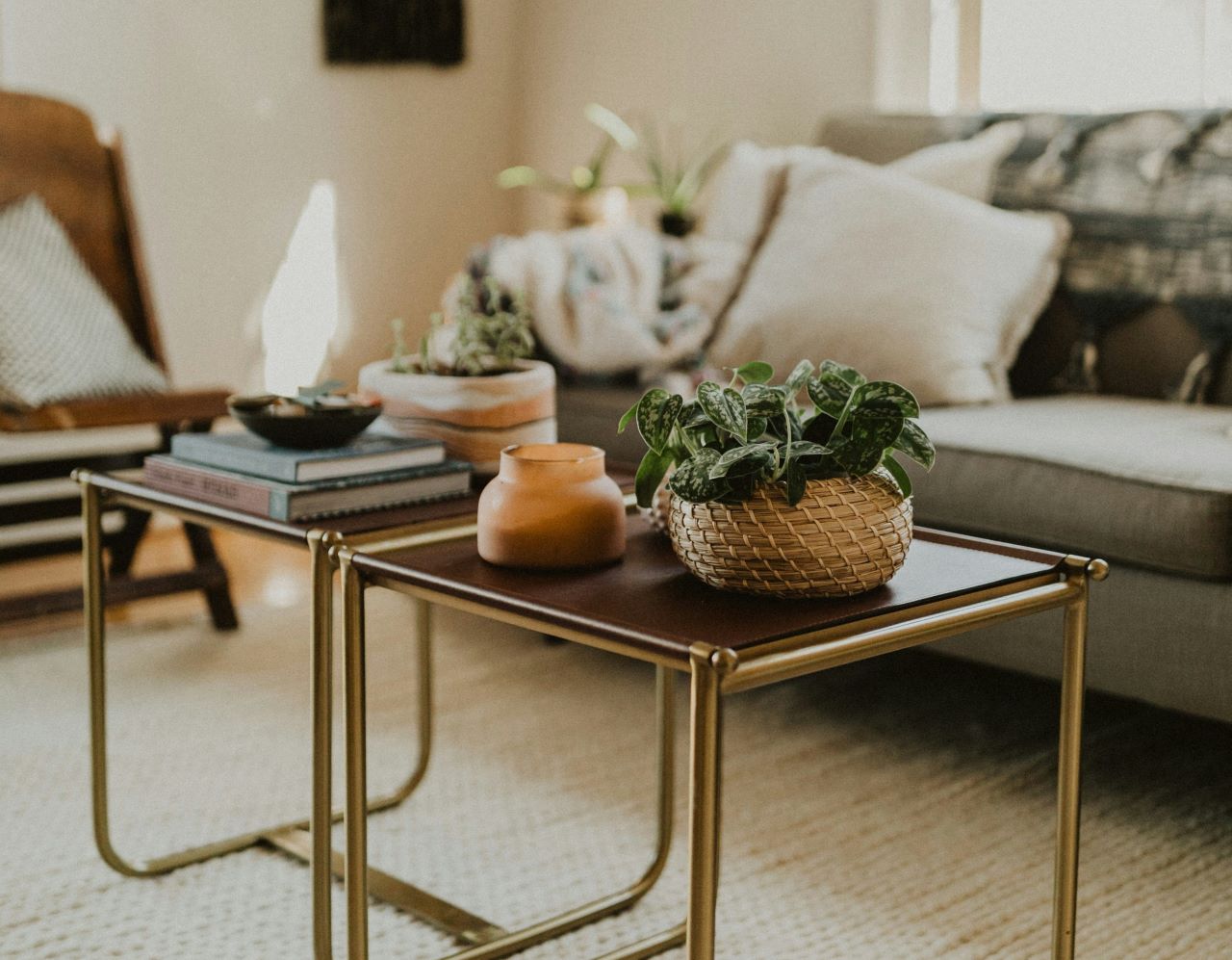 Decorate your coffee table for a stylish living room upgrade.