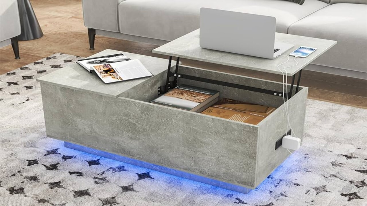 Coffee table working as charging station