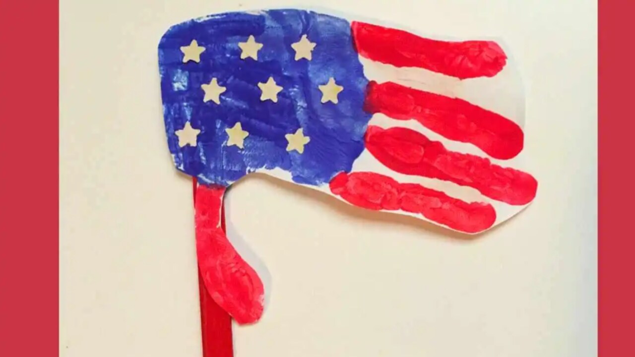 Hand painted flag