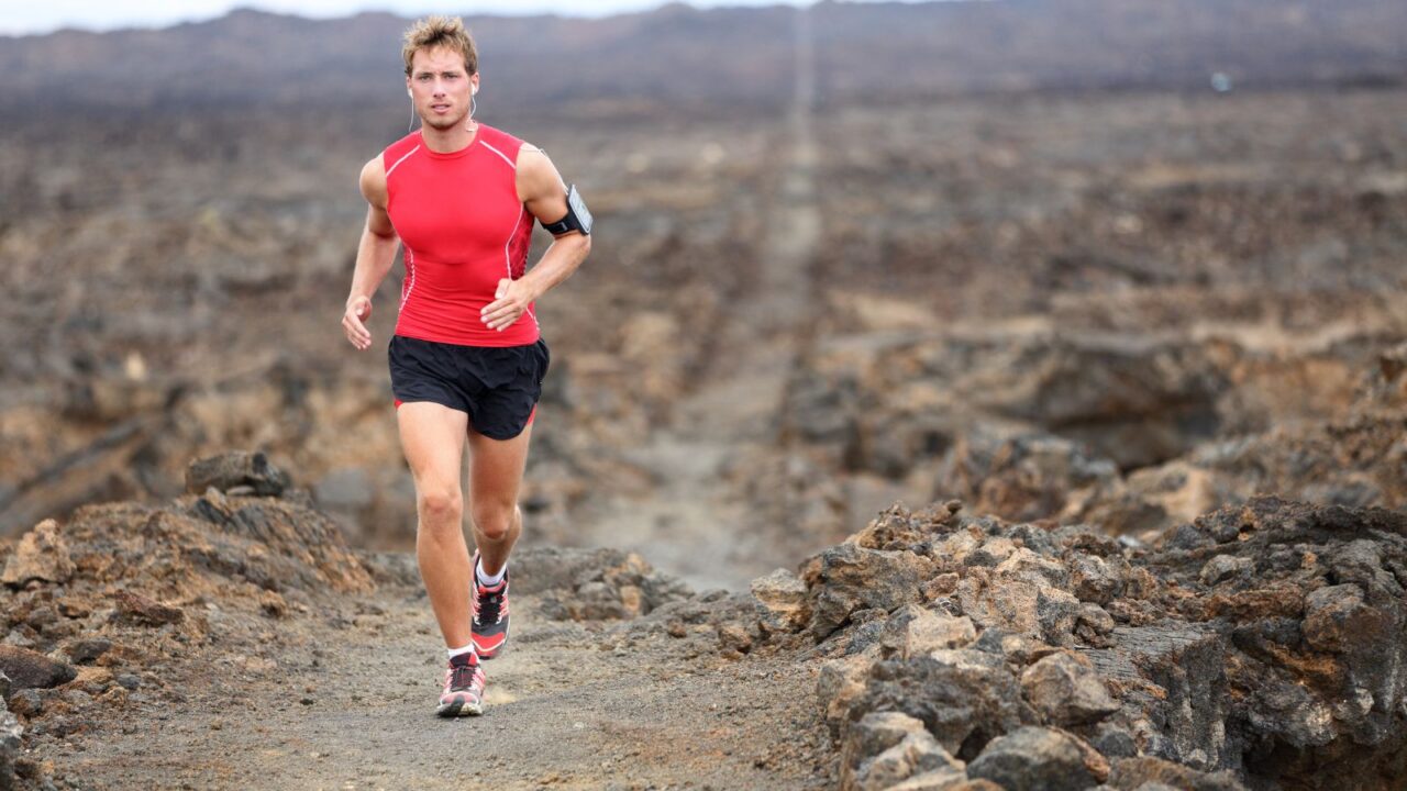 A person jogging to stay healthy