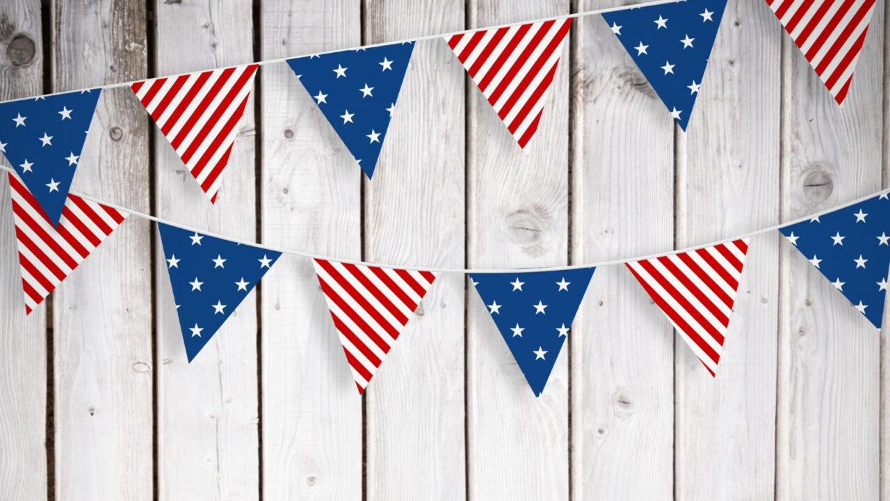 4th of july flag bunting