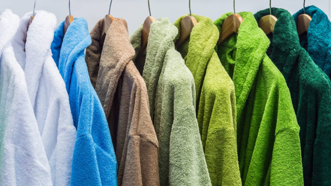 Bathrobes in different colors